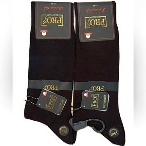 Pro Men’s 2-Pair Premium High Quality Cotton ￼Classic Dress Socks Size 41-44